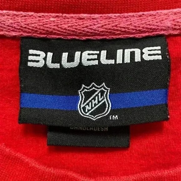 NHL Blueline Chicago Blackhawks T-Shirt Hockey Red Black Size 2XL - Picture 9 of 15